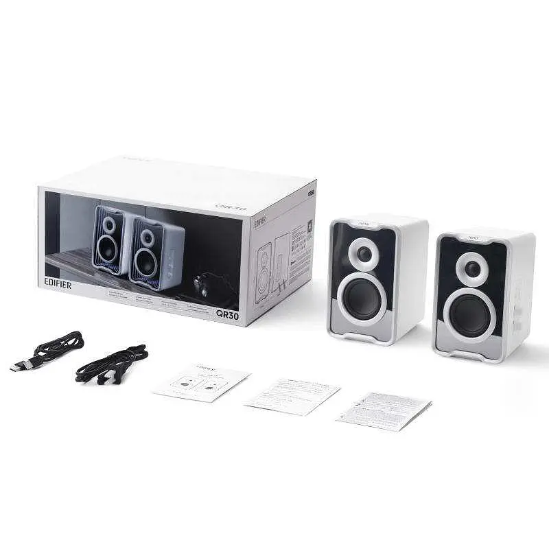 Акустические колонки Edifier QR30 White 2.0 30W Bluetooth - фото 6