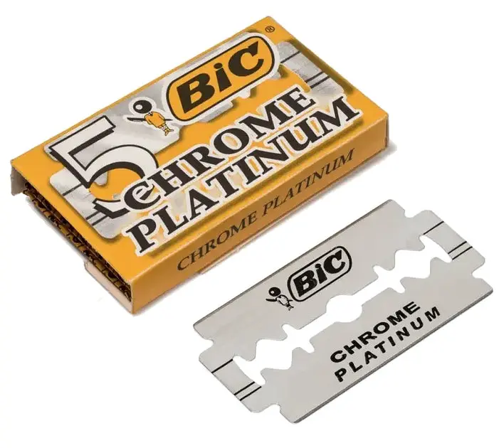 Леза для гоління Bic Chrome Platinum блок 100 шт. (20 пачок по 5 лез) - фото 2
