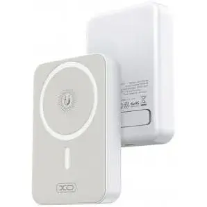 Магнитный внешний аккумулятор XO PR231 magsafe 10000mAh белый - фото 4