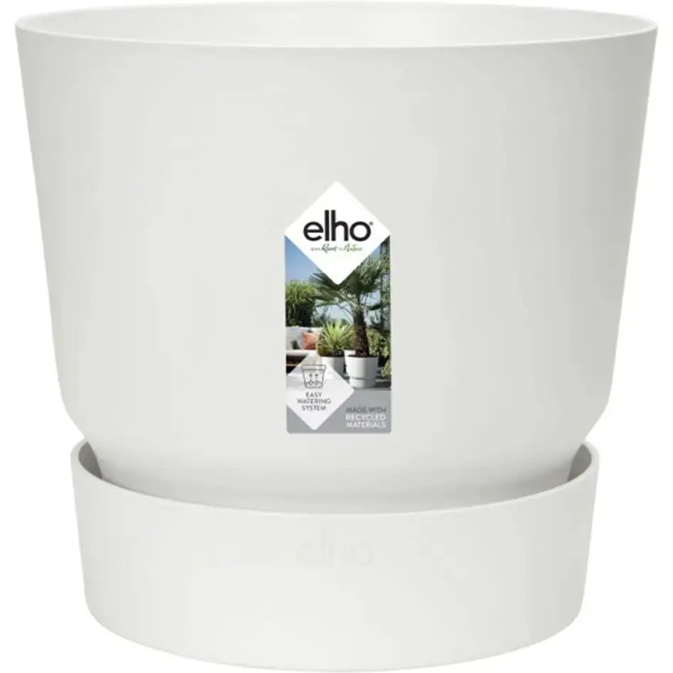 Вазон Elho Greenville Round, 47 см, білий (332280)