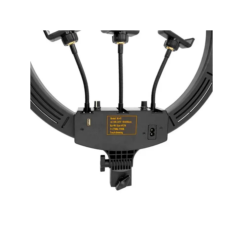 Кольцевая лампа для блоггера 45 см MJ-45 Цветная без штатива - фото 4