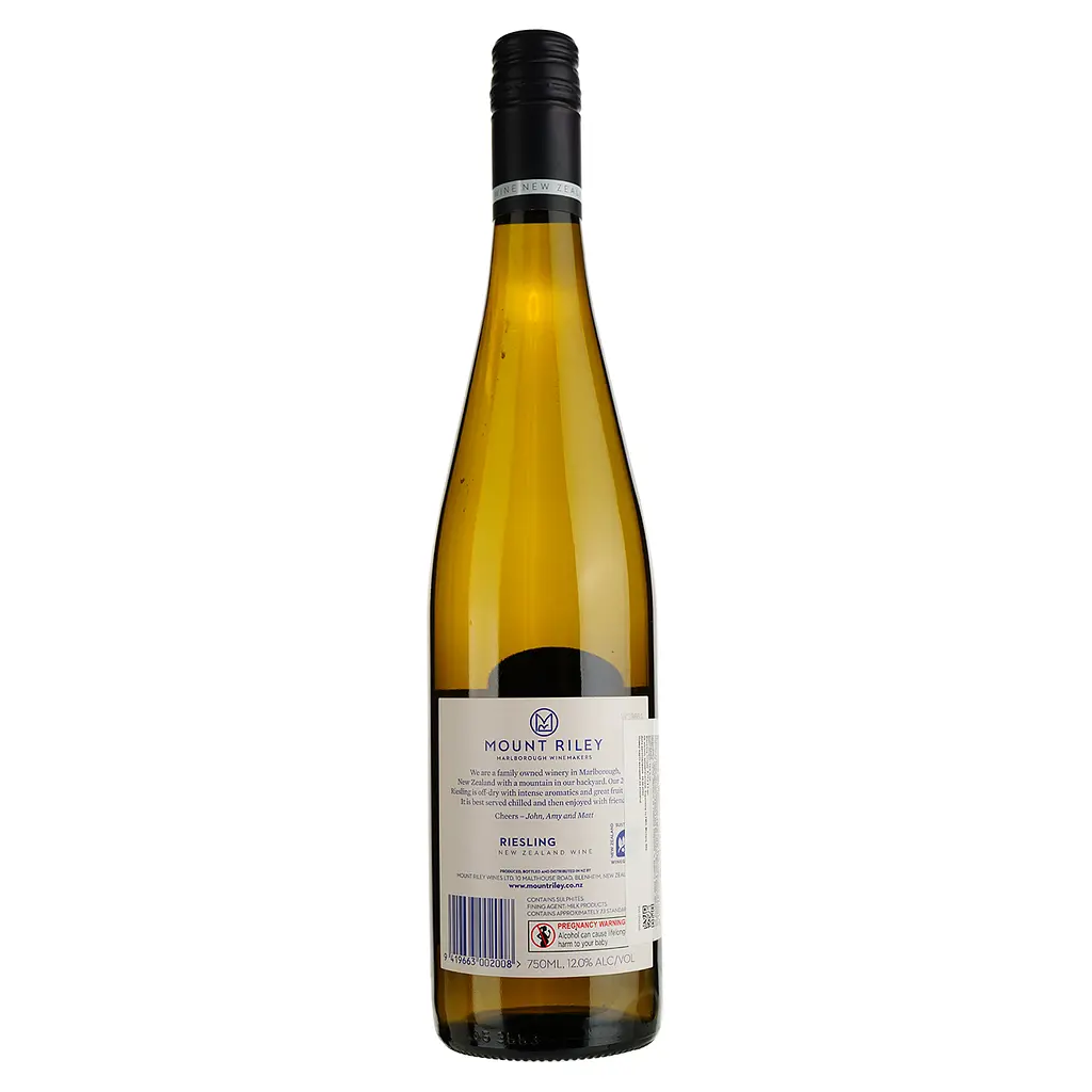 Вино Mount Riley Riesling, белое, сухое, 0,75 л - фото 2