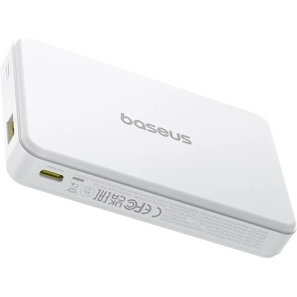 Зовнішній акумулятор Baseus Airpow II Qi2 10000mAh 22.5W White (P10080000213-00) [134988] - фото 4