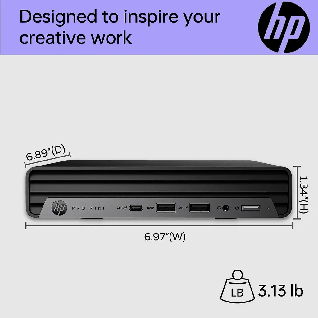 Комп'ютер персональний неттоп HP Pro 400-G9 Mini Intel i3-13100 8GB F512GB UMA WiFi кл + м 3р Win11P (884V0EA) - фото 5