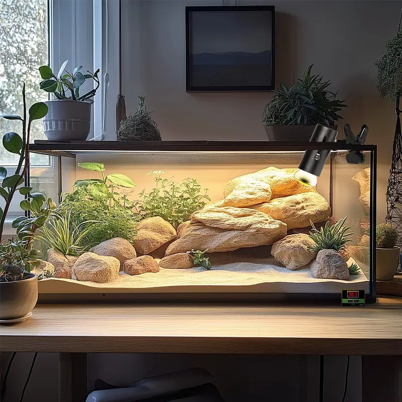 Світильник з затискної ручкою і термостатом ReptiSun Temperature Control 200W - фото 3