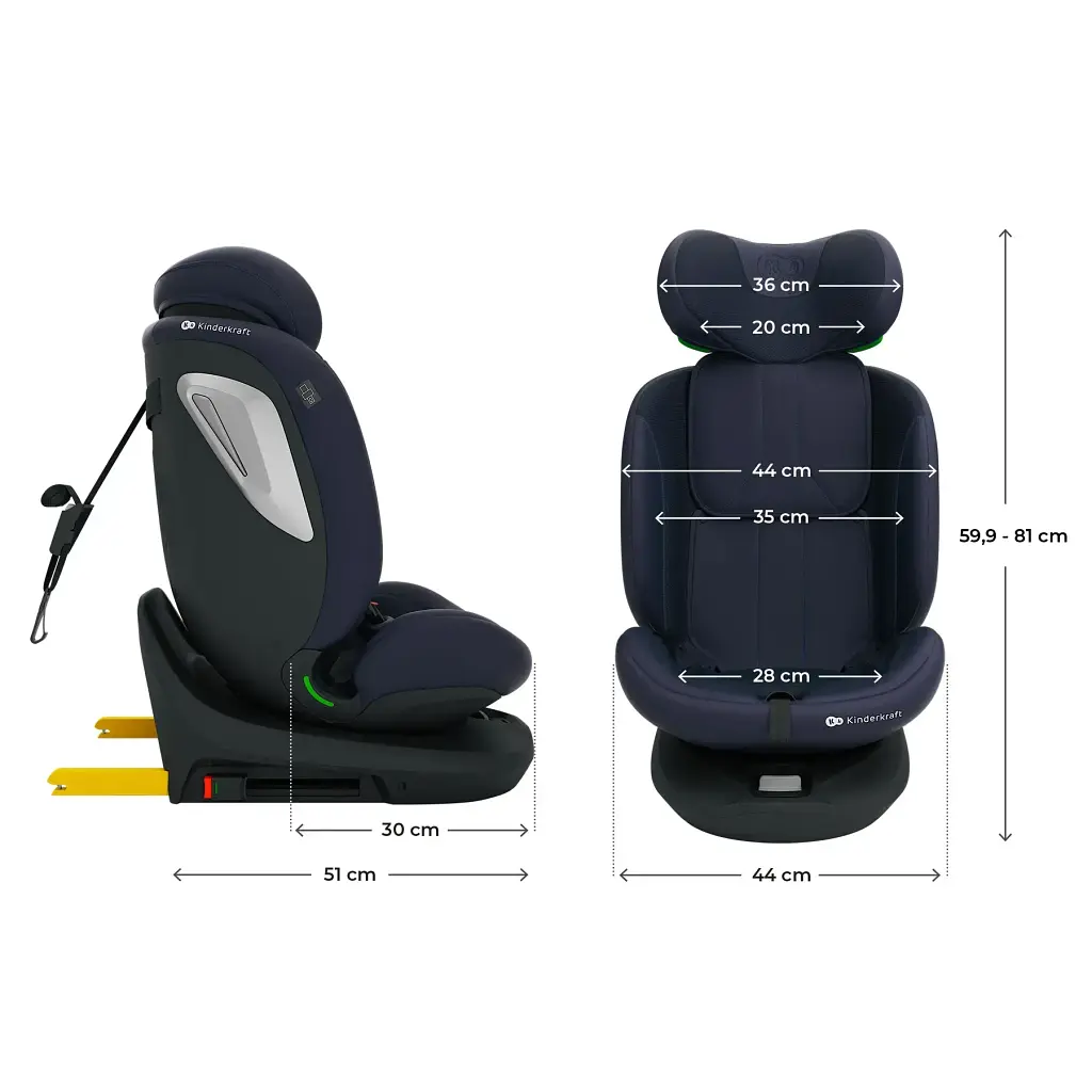 Автокрісло Kinderkraft i-Grow 2 Plus i-Size Navy (KCIGRO02NAVPL00) - фото 9