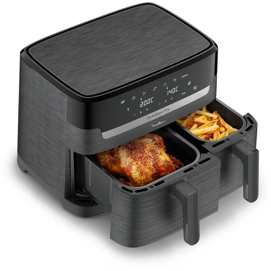 Мультипіч Moulinex Dual Easy Fry 2700 Вт чорна (EZ901H20) - фото 4