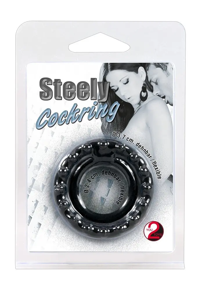 Ерекційні кільця на пеніс та мошонку Orion Steely Cockring Black, 2.4 см та 3.7 см - фото 4