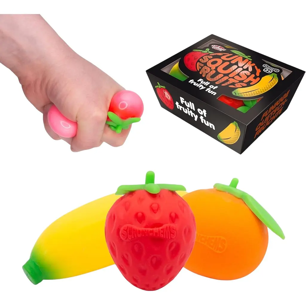 Набор игрушек-антистресс Tobar Сквиш Фрукты 3 шт. (38517) - фото 6