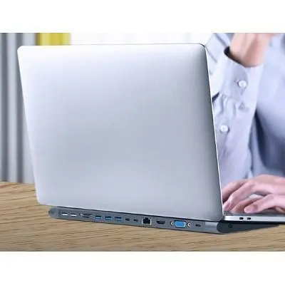 Концентратор Cablexpert USB-C 9-in-1 (Hub/HDMI/VGA/PD/card-reader/lan/audio) (A-CM-COMBO9-01) - фото 4