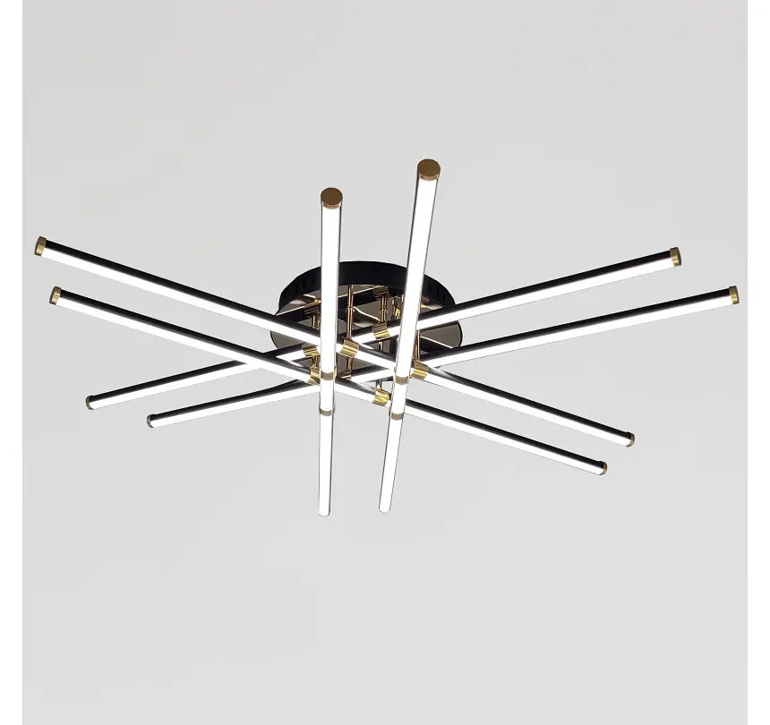 Велика стельова LED-люстра Artlight W178/6-1000 BK+GD 149 Вт, 3 режими, чорно-золота, Ø106 см, від 30-40 м² - фото 3