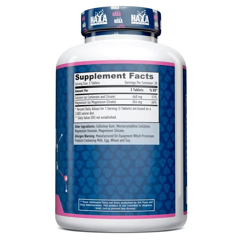 Вітаміни та мінерали Haya Labs Cal-Mag Citrate 90 таблеток - фото 2
