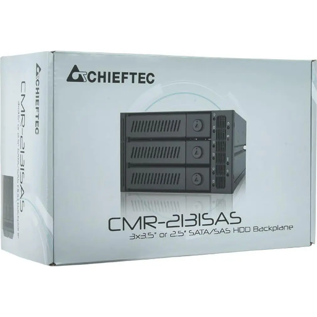 Зовнішня кишеня Chieftec CMR-2131SAS 2x5.25" - 3x3.5" HDDs Hot-Swap Metal (CMR-2131SAS) - фото 4