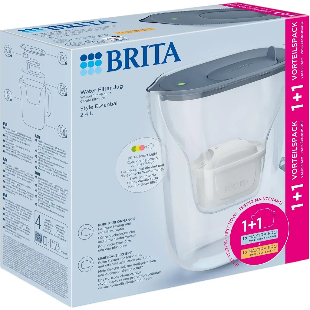 Фільтр-глечик Brita Style Essential Mxpro сіро-блакитний + 2 картриджа (1057796) - фото 7