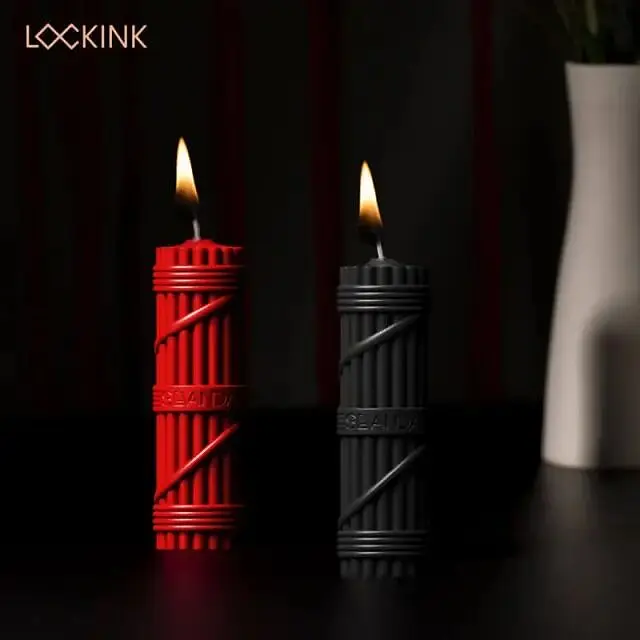 БДСМ-свічки LOCKINK SEVANDA Fetish Drip Candles Set, 2 шт, низькотемпературні, шкребок у комплекті - фото 3
