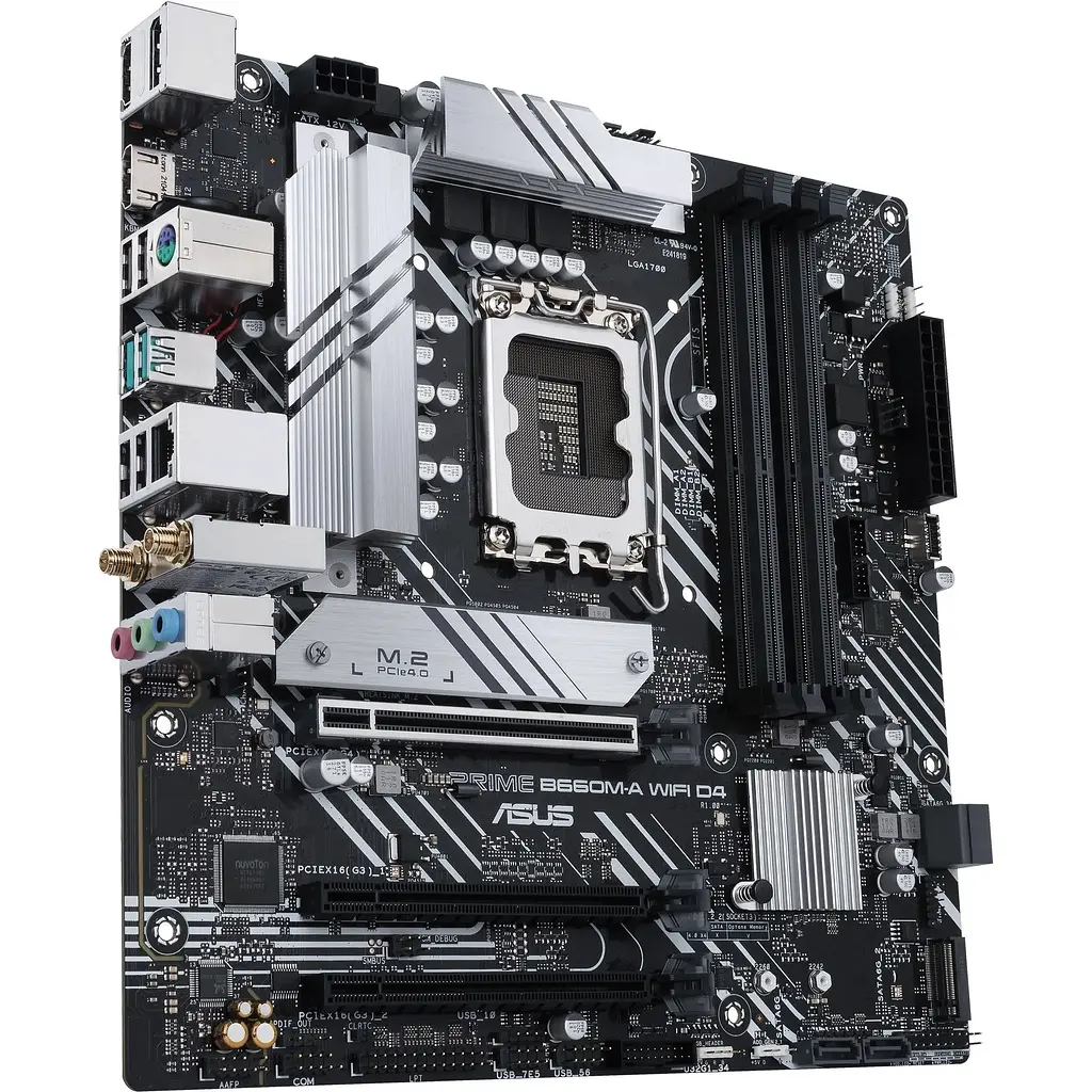 Материнська плата Asus Prime B660M-A WIFI D4 s1700 B660 4xDDR4 M.2 HDMI DP Wi-Fi BT mATX - фото 4