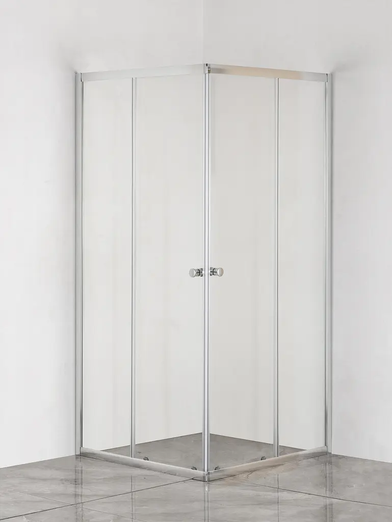 Душова кабіна без піддону Mixxus Cubic SC01-90x90x185-TR хром прозоре скло 4 мм MI6906, Універсальна, прозорий, хром - фото 2
