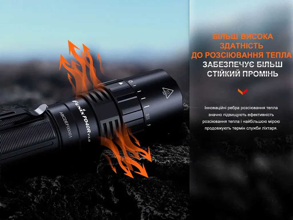 Ручний ліхтар Fenix PD40R V3.0, 3000 lm (PD40RV30) - фото 10