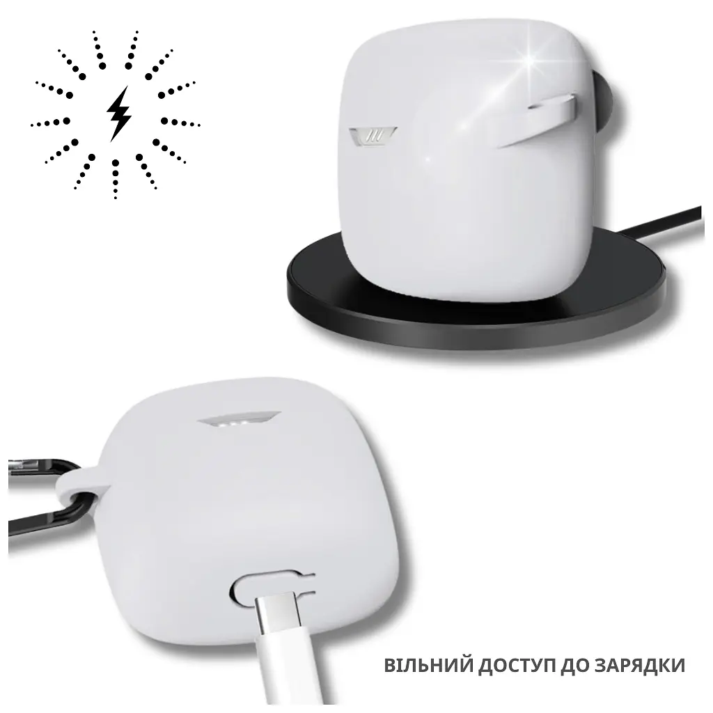 Чохол для навушників BeCover для JBL Tune Flex 2 White (714828) - фото 3