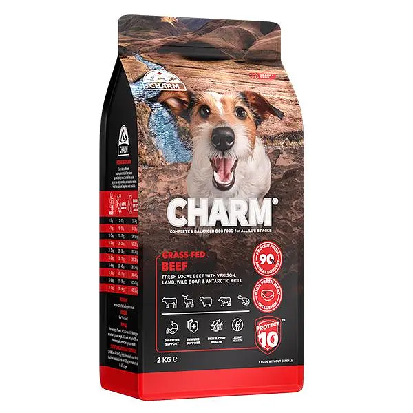 Сухий беззерновий корм для собак Charm Grass-Fed Beef Чарм холістик, Бички вигодувані на траві 2 кг (1001294)