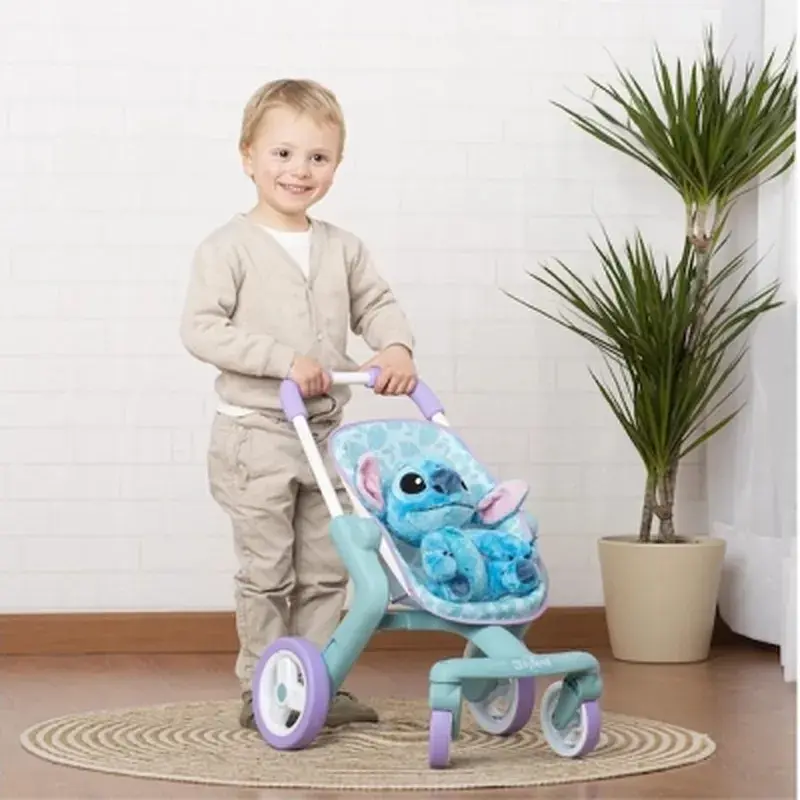 Коляска для ляльок Smoby Стіч. Прогулянка, з поворотними колесами та м'якою іграшкою (7600251225) - фото 3