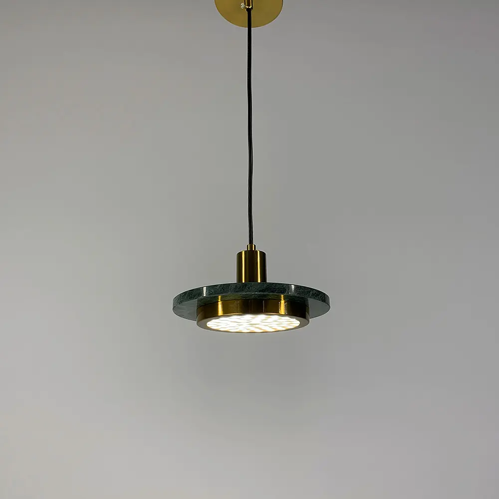 Подвес Lumina с зеленым мраморным плафоном LED в стиле Ар-деко | Line F | Арт. SC2/1 GR - фото 4