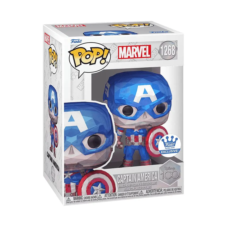 Фигурка Funko Pop Exclusive Фанко Поп Marvel Captain America Марвел Капитан Америка 10 см E M CA 1268 - фото 3