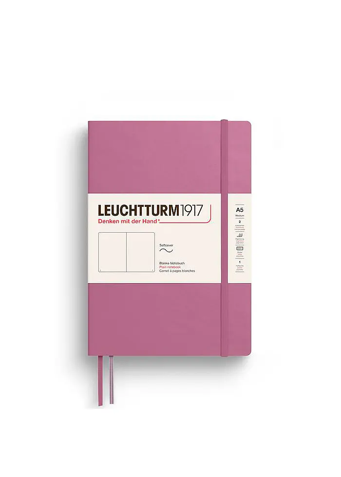 Блокнот Leuchtturm1917 Середній М'яка обкладинка Dusty Rose Чисті аркуші (372200)