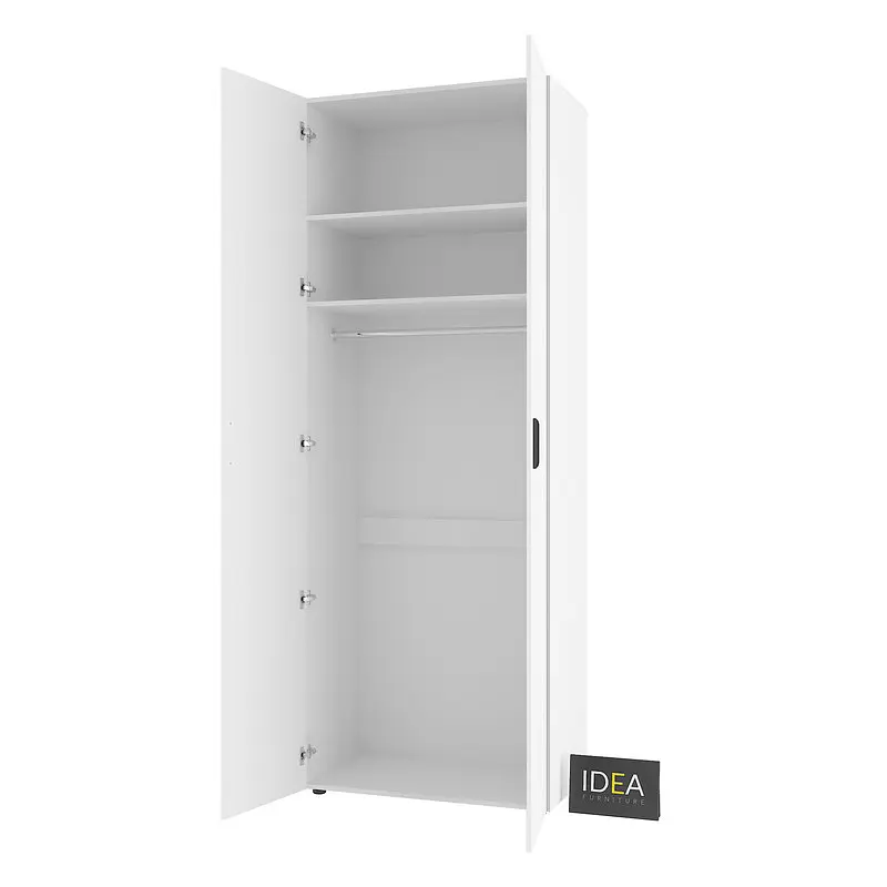 Шафа для одягу з однією штангою С-8.3 Білий/Білий Idea - фото 4