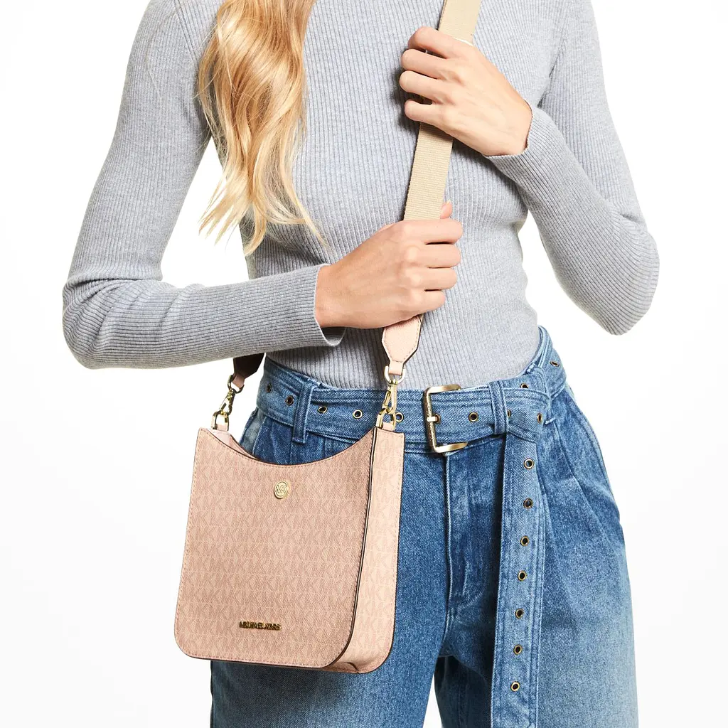 Жіноча сумка MICHAEL KORS Briley Small Logo Messenger Bag (Pink) - фото 4