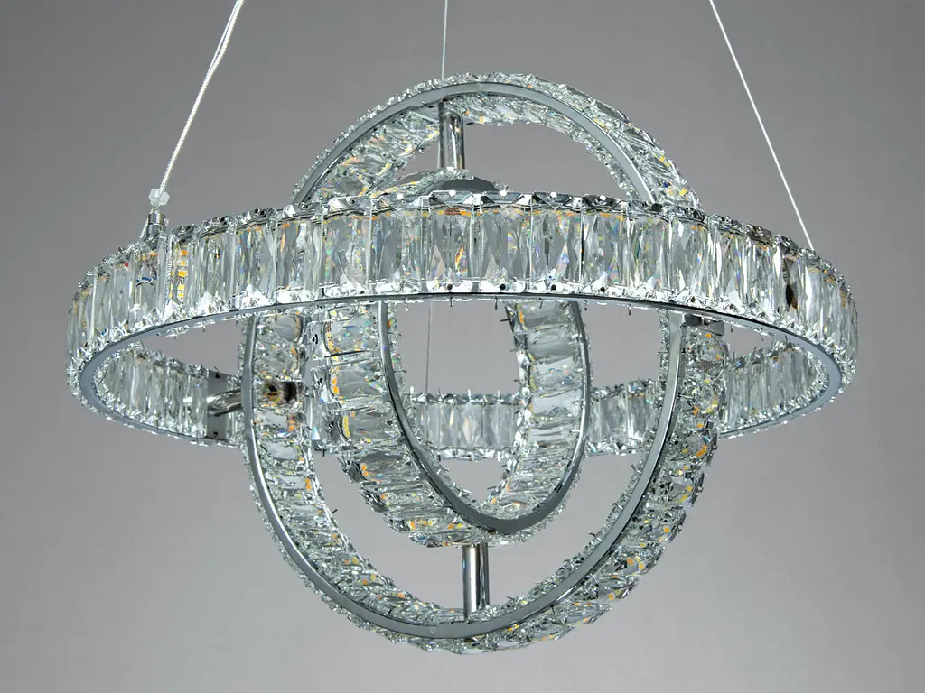 LED-люстра з кришталем Diasha D8886/500-3B CH, 92W, пульт, хром, Ø48 см - фото 5