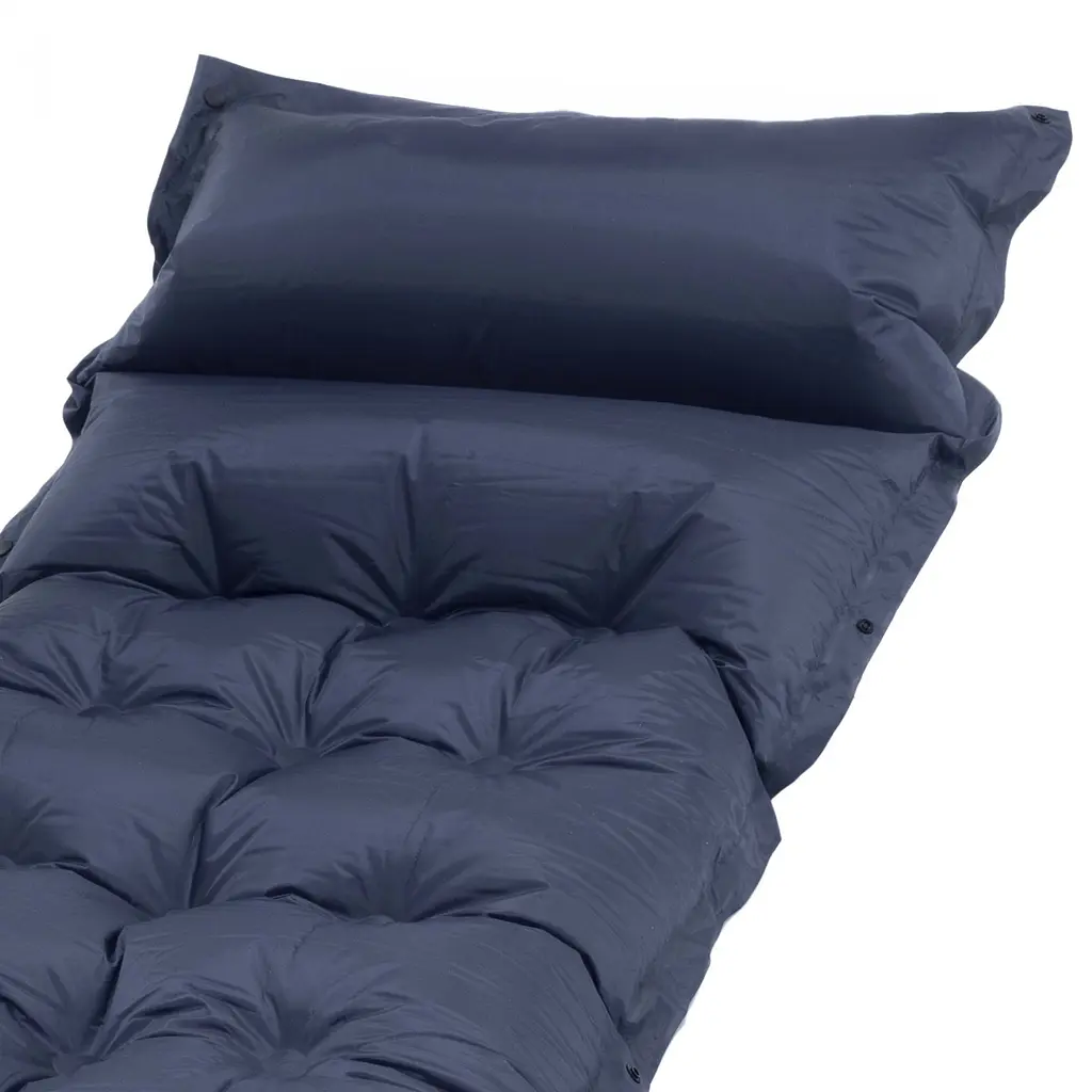 Килимок самонадувний Springos 193 x 66 x 3.5 см з подушкою PM054 Navy Blue - фото 4