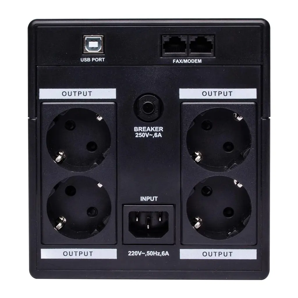 Лінійно-інтерактивне ДБЖ LogicPower LPM-U1100VA-P 770Вт, USB, 2 АКБ 12В - фото 5