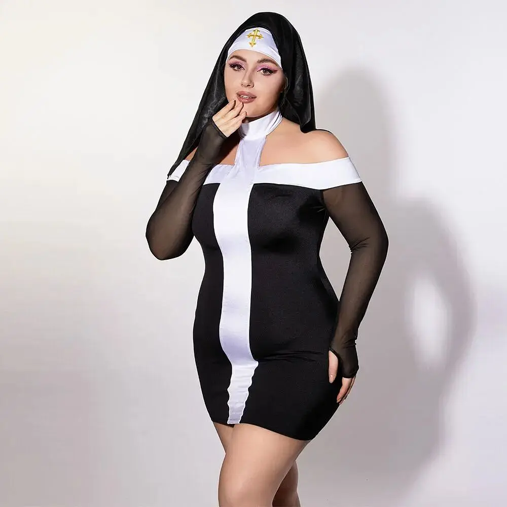 Еротичний костюм монашки JSY P61130 Plus Size - фото 5