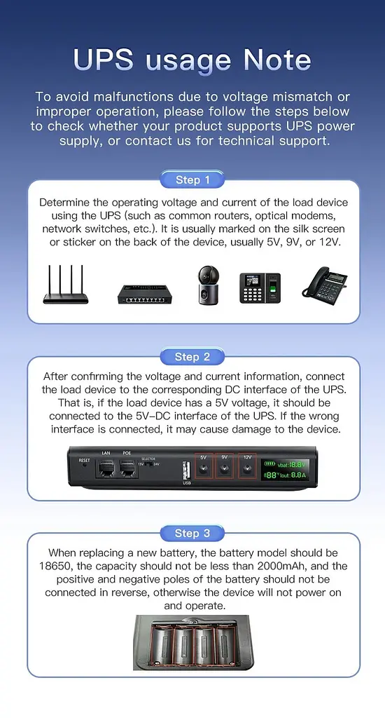 Безперебійник для роутерів UPS 36W Docreate DC1036L POE USB 3xDC (5/9/12V) без АКБ - фото 4