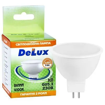 Лампочка Delux JCDR 5Вт 4100K 220В GU5.3 (90001293) - фото 2