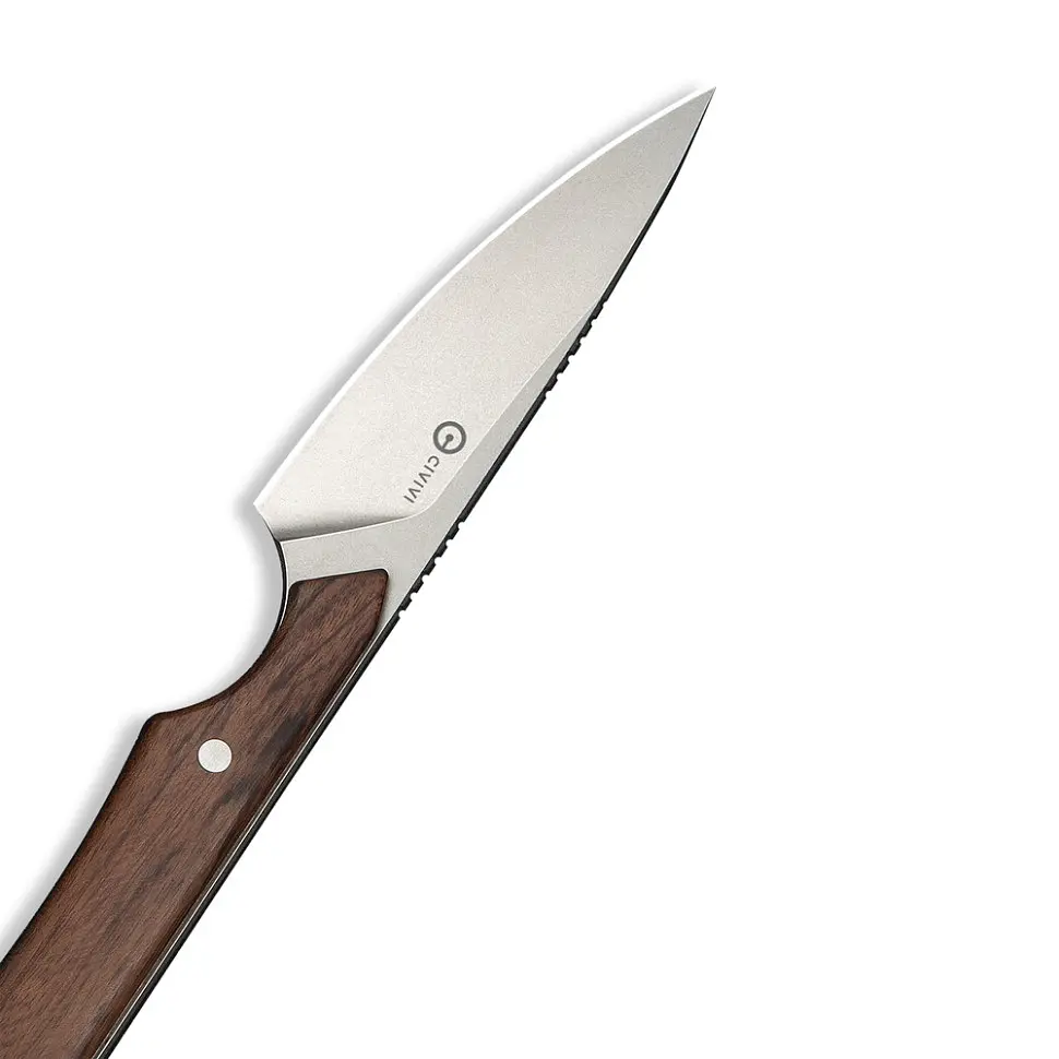 Ніж фіксований кишеньковий Civivi High Grass Field Knife (7,4 см) 14C28N / Wood дерево з чохлом - фото 7