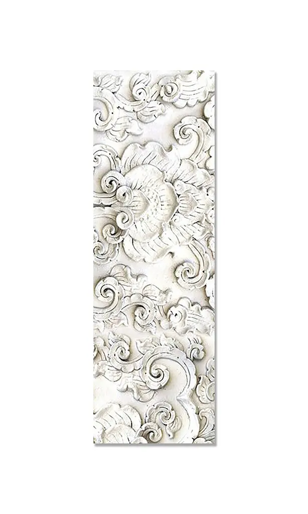 Вінілова 3Д наклейка на двері 3Д Ліпнина ПВХ плівка візерунки орнамент Сірий 65х200 см Happy Pocket Z181866 - фото 3