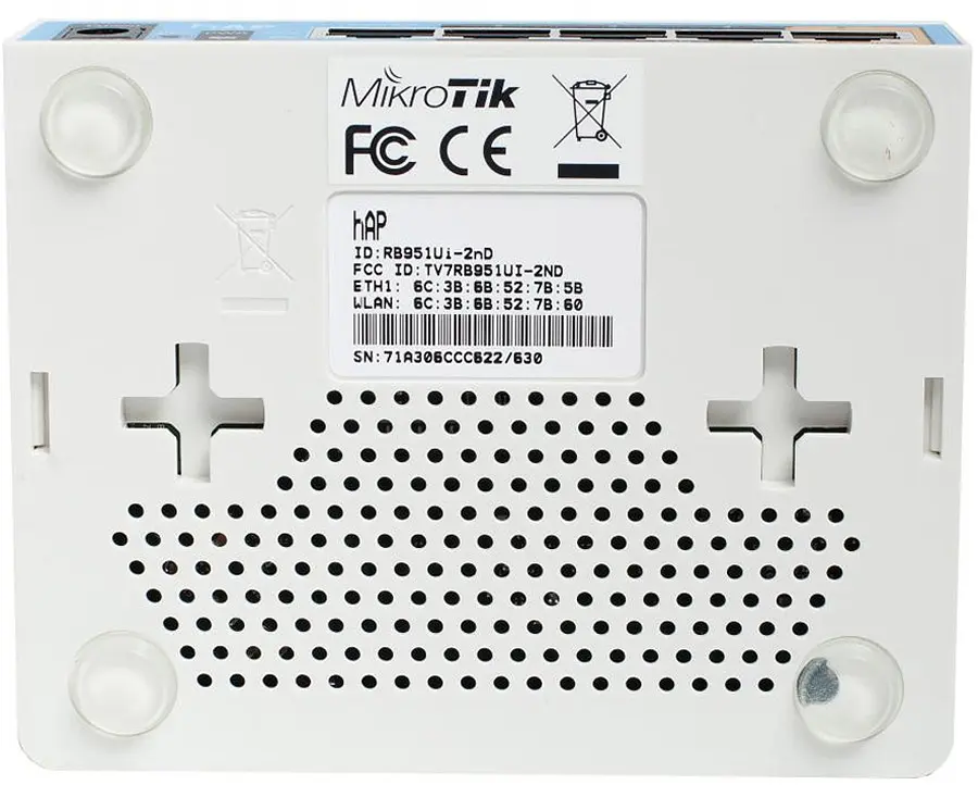 Маршрутизатор Mikrotik RB951Ui-2ND hAP with 650MHz CPU, 64MB RAM, 5xLAN, built-in 2.4Ghz 802.11b/g/n - фото 5