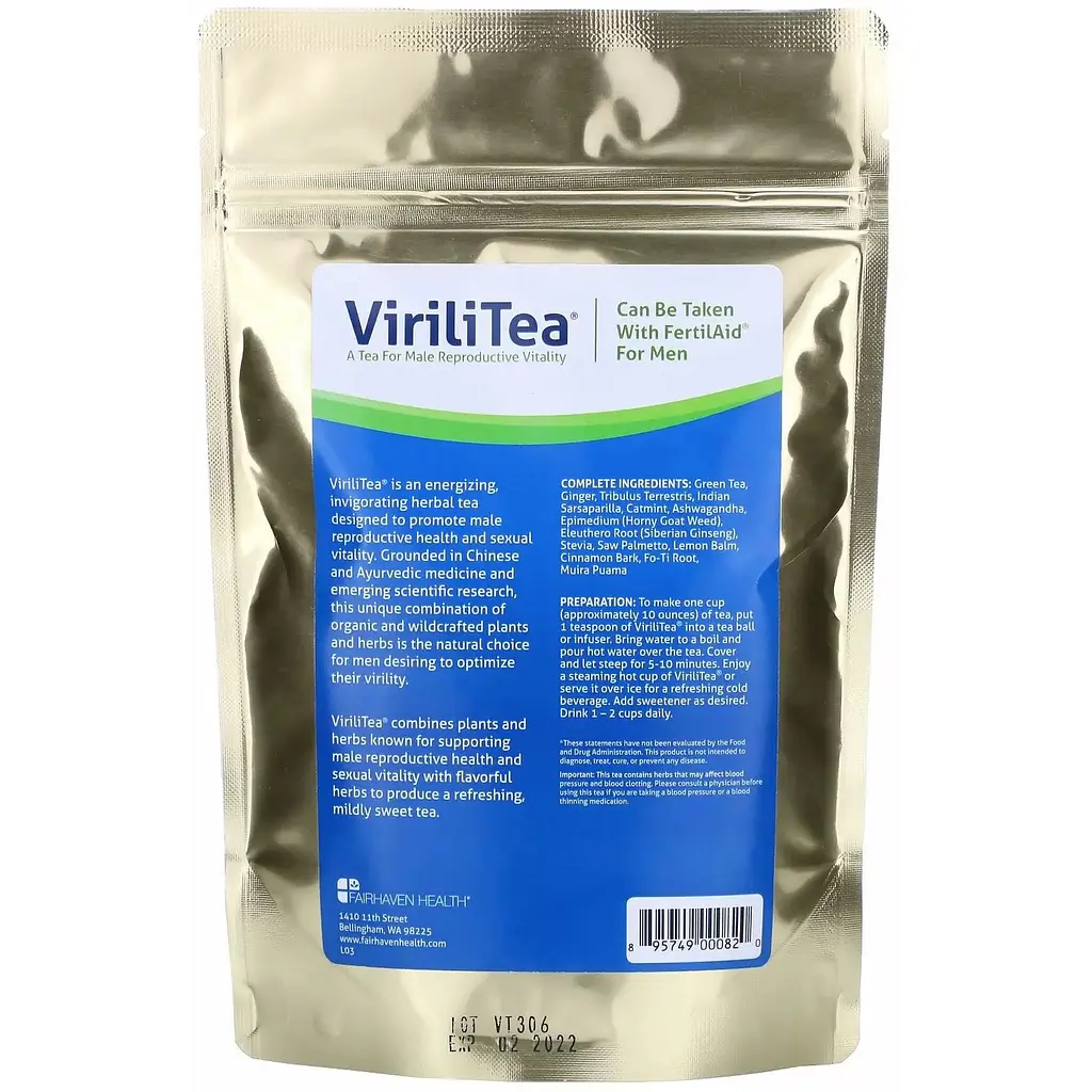 Чай Fairhaven Health ViriliTea for Men репродуктивное здоровье мужчин 113 г - фото 2