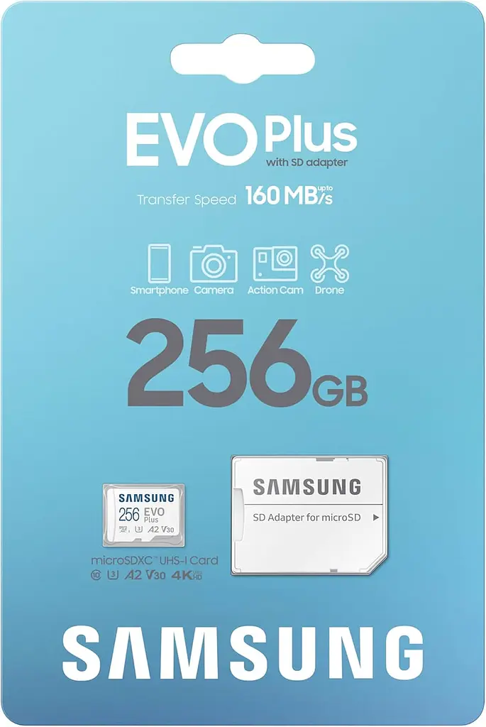 Samsung Мапа пам'яті Samsung microSD 256GB C10 UHS-I R130MB/s Evo Plus + SD - фото 8