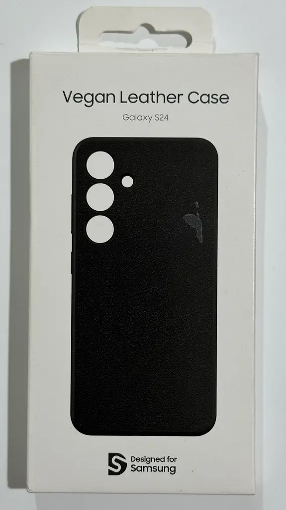 Оригінальний шкіряний чохол для Samsung Galaxy S24 Vegan Leather Case Black GP-FPS921HCABW SM-S921 - фото 2