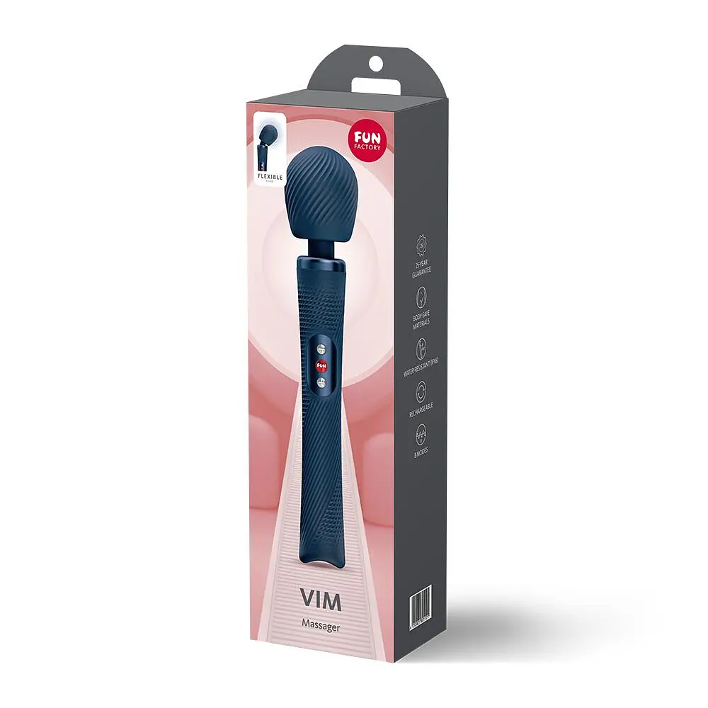 Вібромасажер Fun Factory VIM Vibrating Wand Nightblue, суперпотужний та легкий, до 6 годин роботи - фото 7