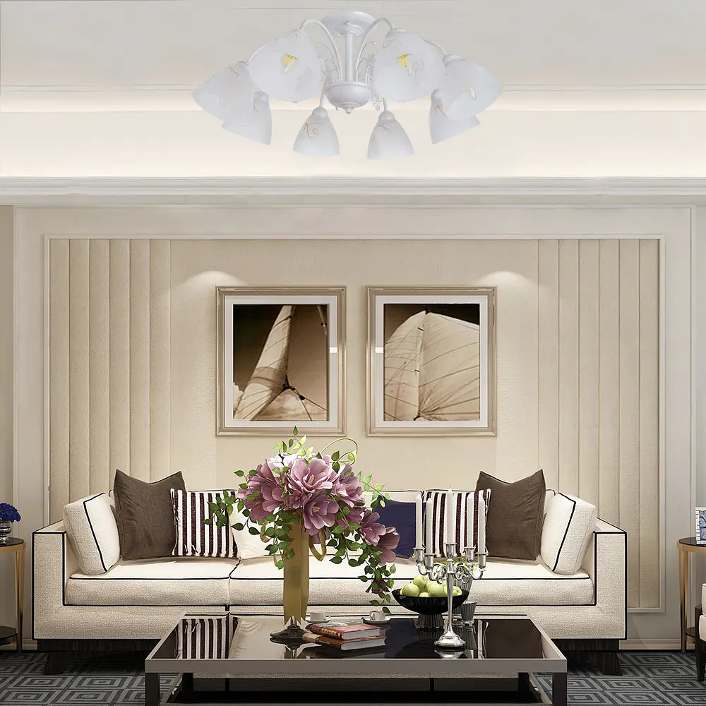 Люстра потолочная Brille E14 60W WH (LK-685C/8) - фото 7