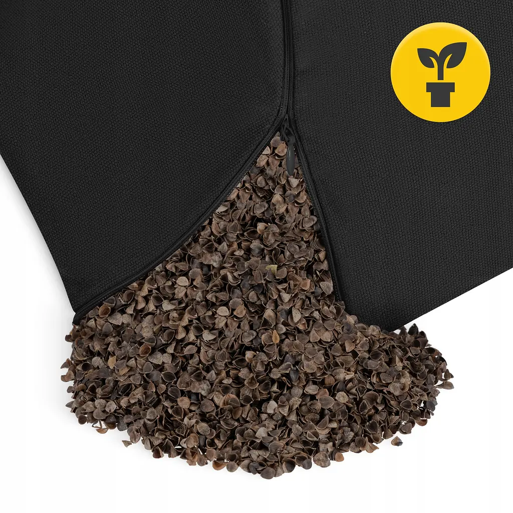 Подушка для йоги та медитації 4FIZJO Zafu кругла 32 x 20 см Black (P-5907739315540) - фото 5
