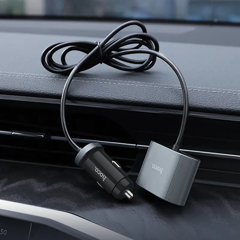 Адаптер автомобильный Hoco Companheiro Front and Rear Seat Z35 азу 3USB + 1Type-C - фото 5