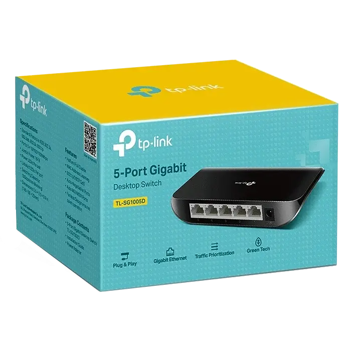 Коммутатор TP-Link 5-портовый гигабитный настольный (TL-SG1005D) - фото 4