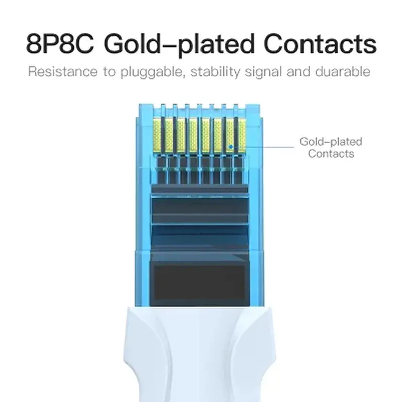 Патч-корд 3м, RJ-45 cat 5e UTP blue Vention (VAP-A10-S300) - фото 7