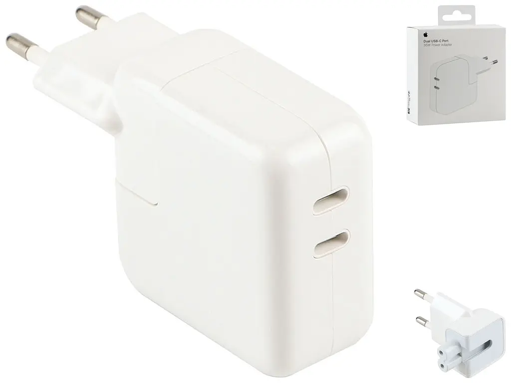 Зарядное устройство блок адаптер Foxconn Dual Type-C PD 25 W + 25 W Total 50 W - фото 2