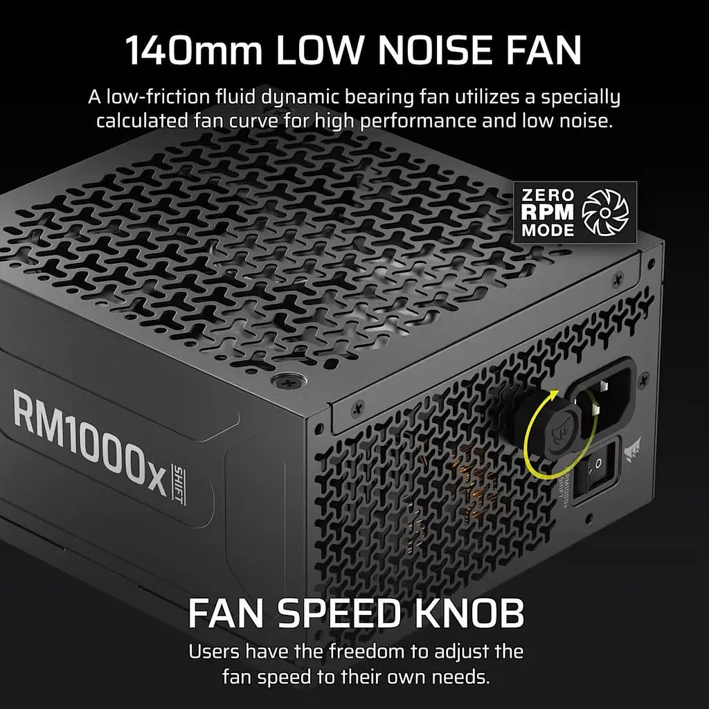 Блок питания Corsair RM1000x 1000W ATX 3.1 80+ Gold (CP-9020300-EU) - фото 3